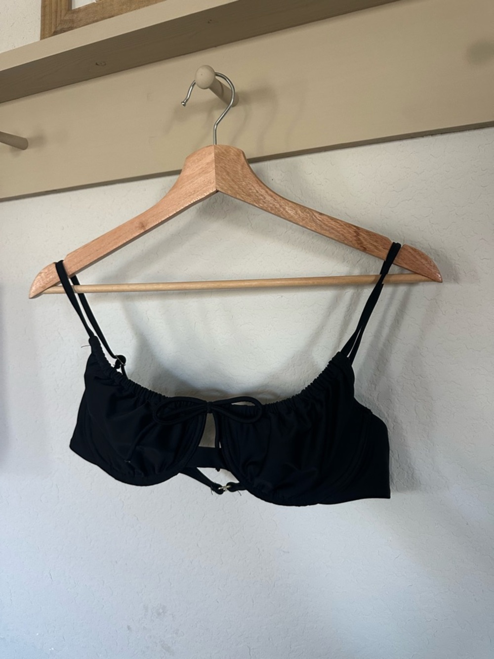 Target Black Tie-Front Underwire Swim Bra